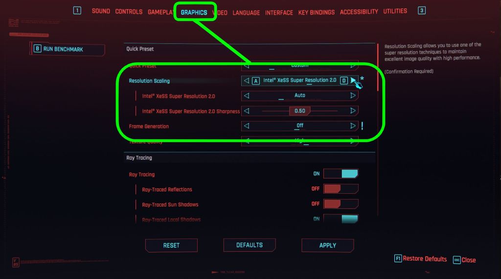 intel xess 2 cyberpunk 2077