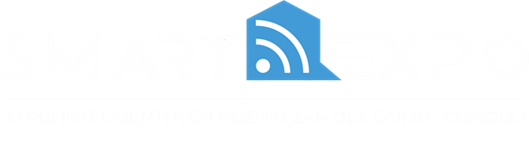 Logo SMART EXPO z napisem 'TARGI INTELIGENTNYCH ROZWIĄZAŃ DLA DOMU I OGRODU'
